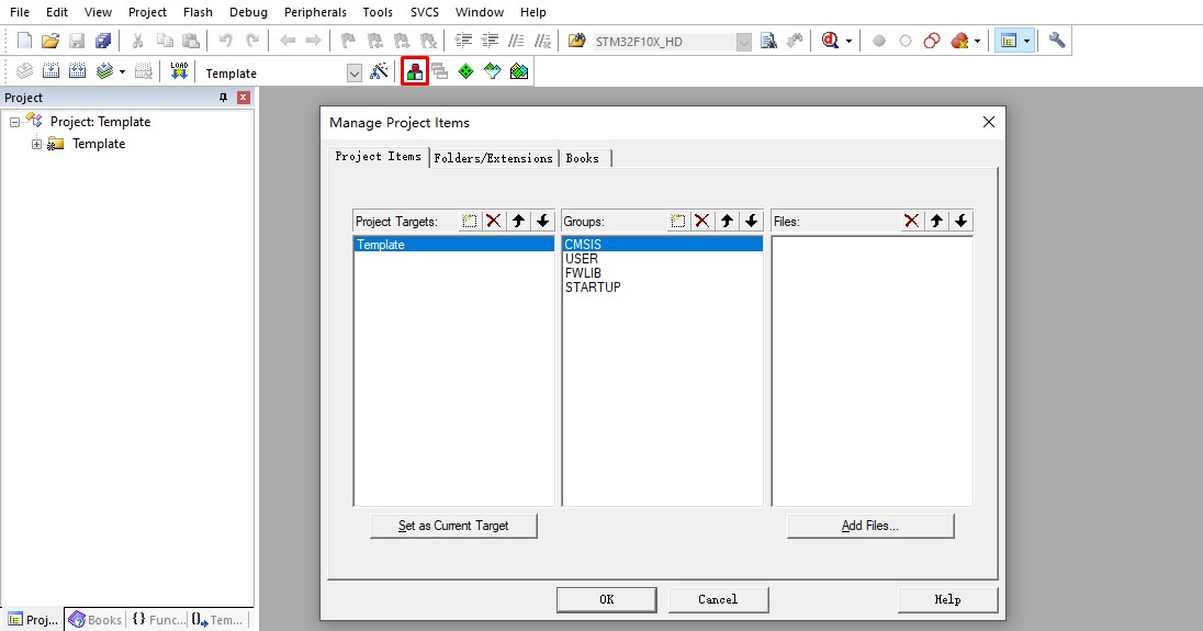 Manager Project Items