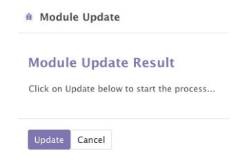 Dialog to update the apps list